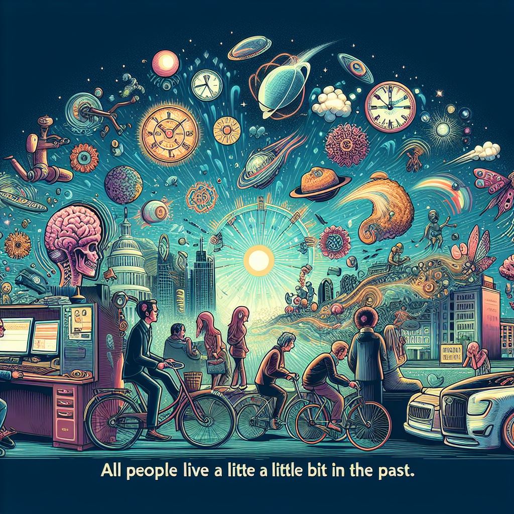 All people live a little bit in the past