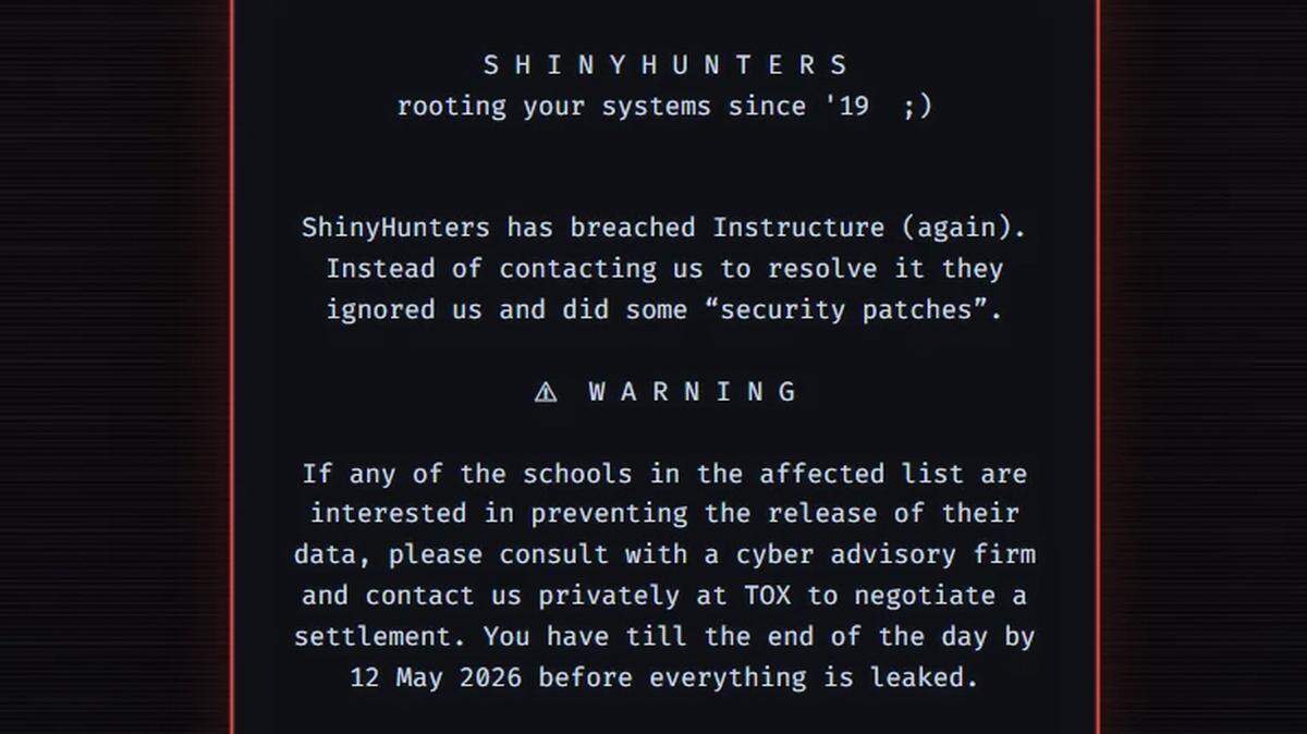 ShinyHunters Ransom Demand Canvas