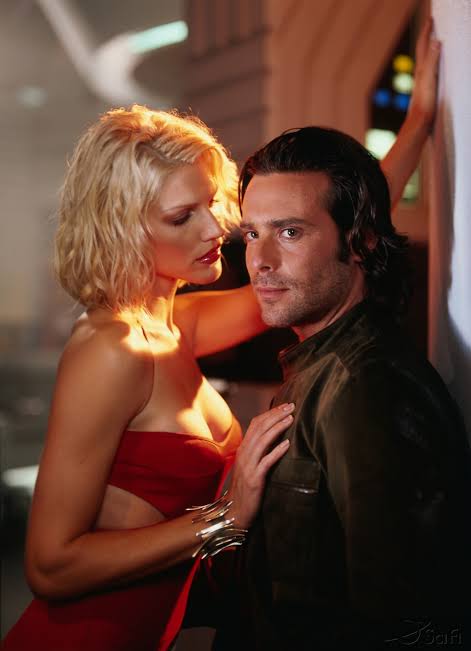 Tricia Helfer as Number Six in Battlestar Galactica