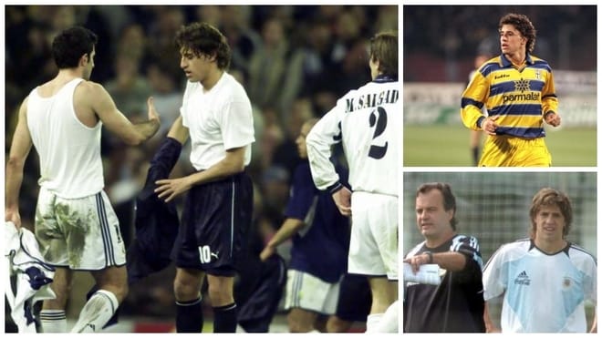 Gabriel Batistuta and Marcelo Bielsa