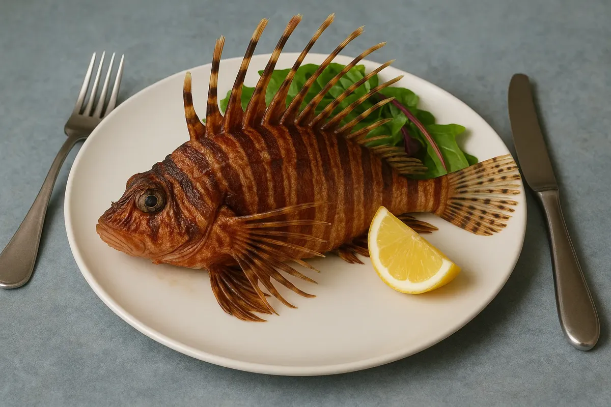 Eating Lionfish