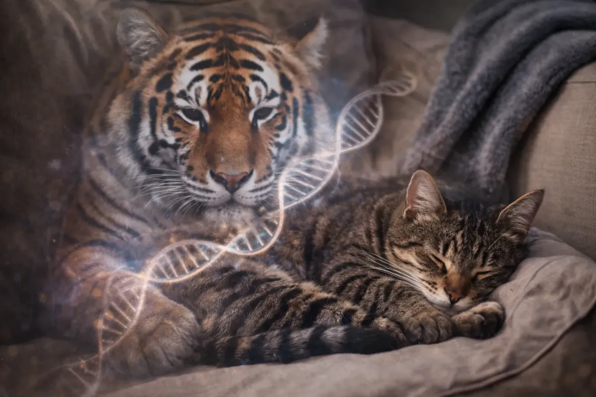 House Cat Is 95.6% Tiger