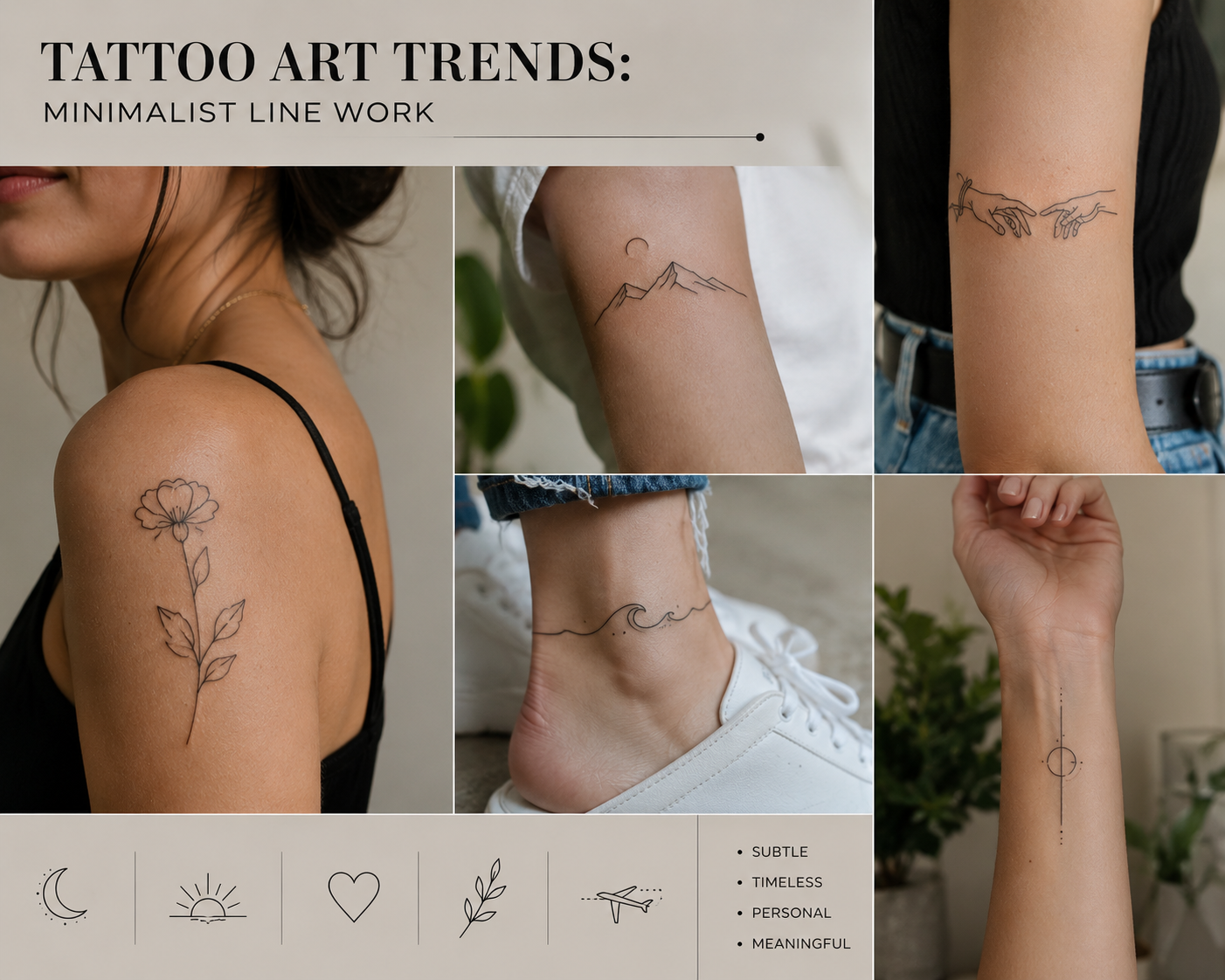 Tattoo Art Trends: Minimalist Line Work