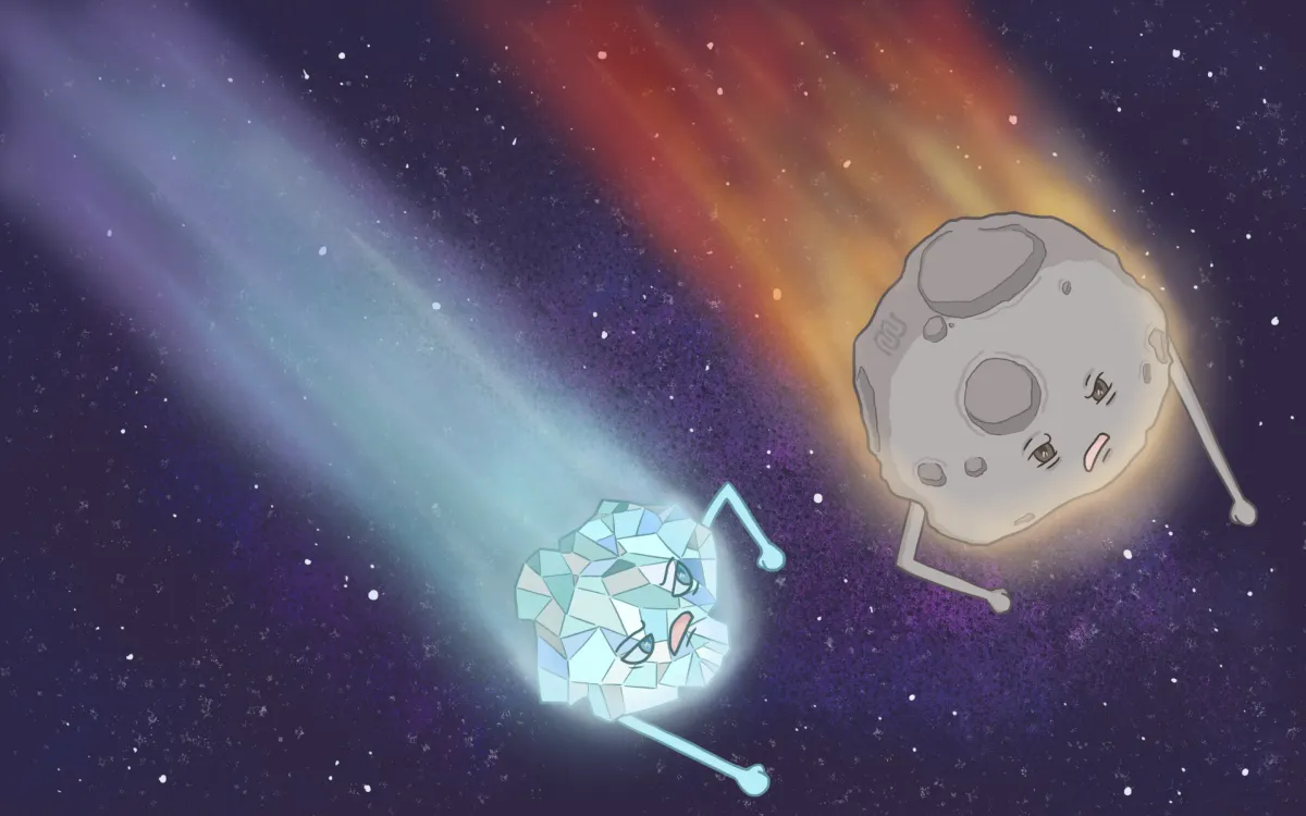 Comets vs. Asteroids: Cosmic Cousins with Different Faces