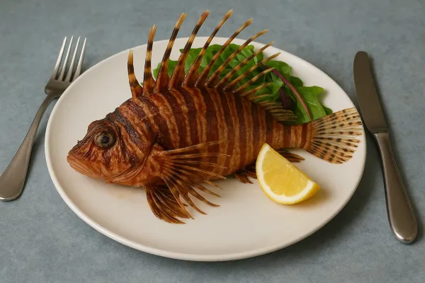 Eating Lionfish