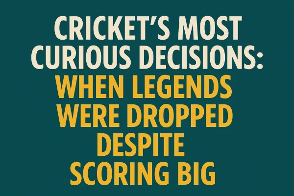 Cricket’s Most Curious Decisions: When Legends Were Dropped Despite Scoring Big