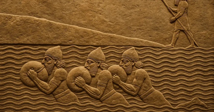 Beneath the Tigris: The Ingenious Assyrian Soldiers Who Mastered Underwater Warfare 3,000 Years Ago